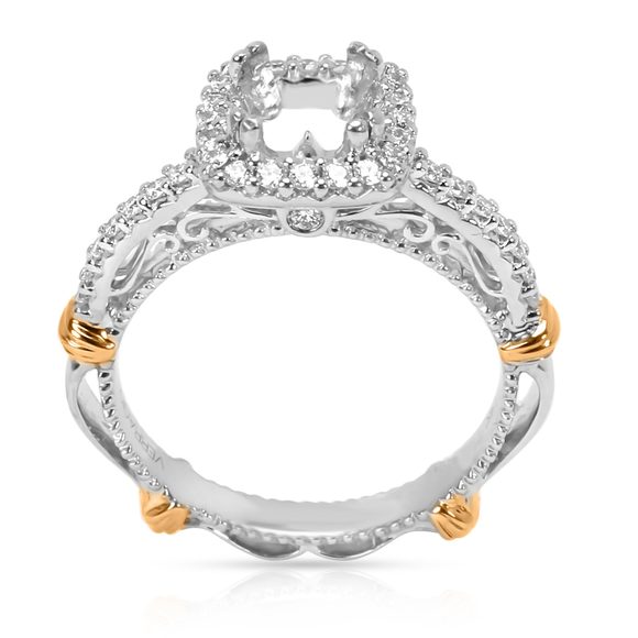 Verragio Diamond Engagement Ring Setting in 14K White Gold (1/3 CTW) - Picture 3 of 4